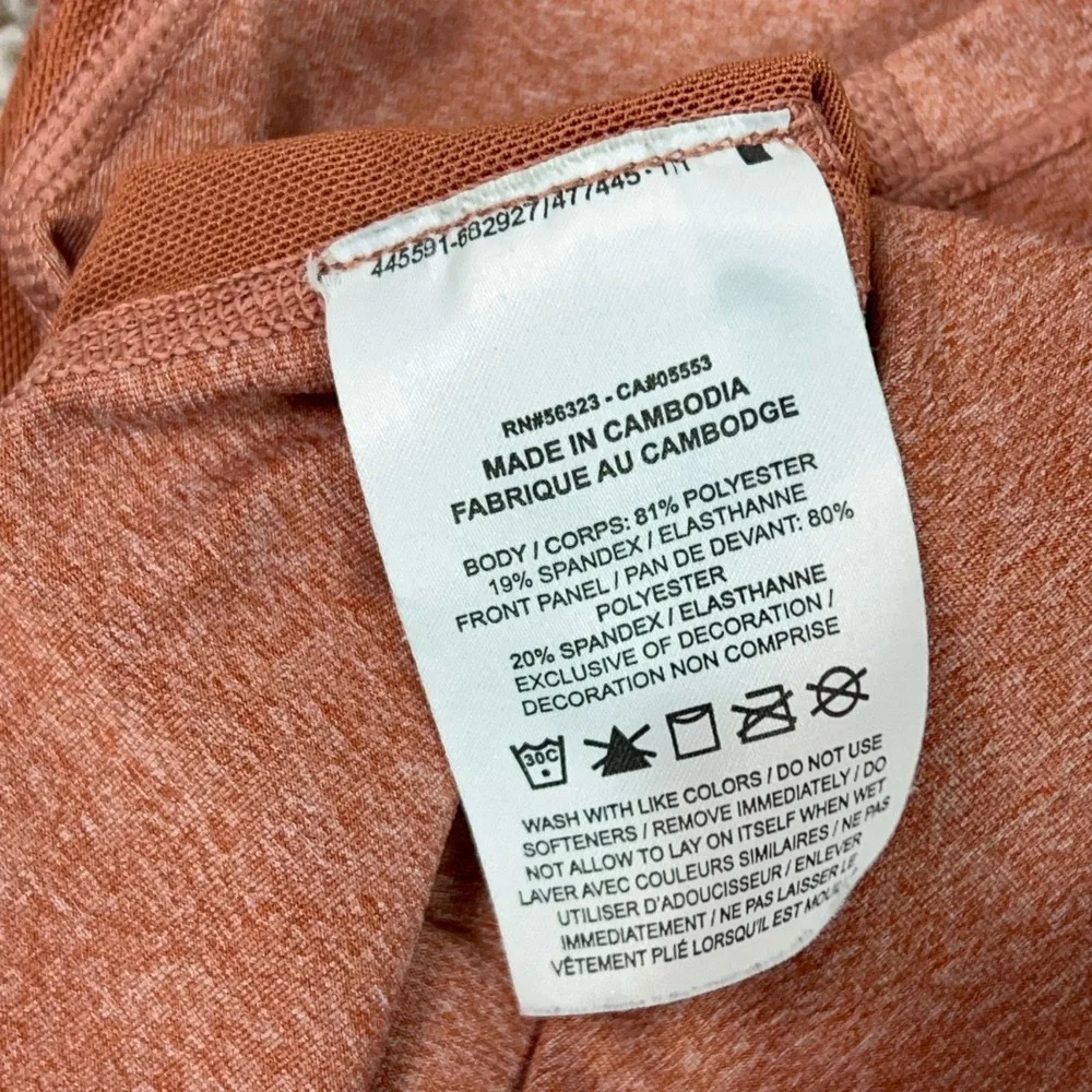 Nike Pro Tank Top Womens Small Orange Gym Cropped Mesh Breathable Workout Sports